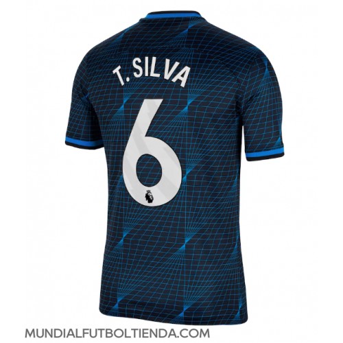 Camiseta Chelsea Thiago Silva #6 Segunda Equipación Replica 2023-24 mangas cortas